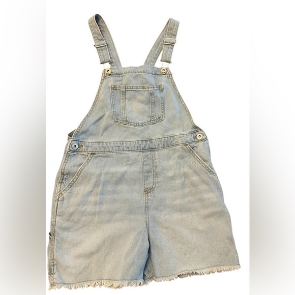 Art Class Target Girls Jean Shortalls Overalls XL 14 - Picture 1 of 3